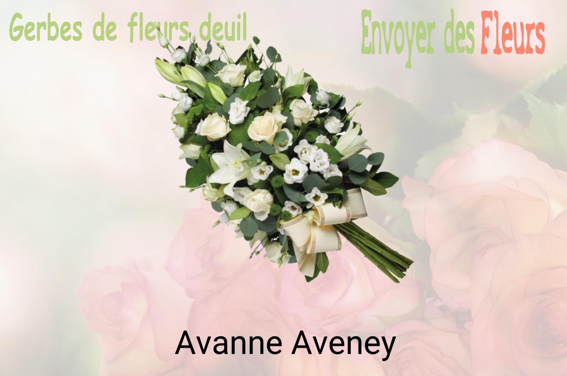 Gerbe de fleurs de deuil livrée à Avanne-Aveney